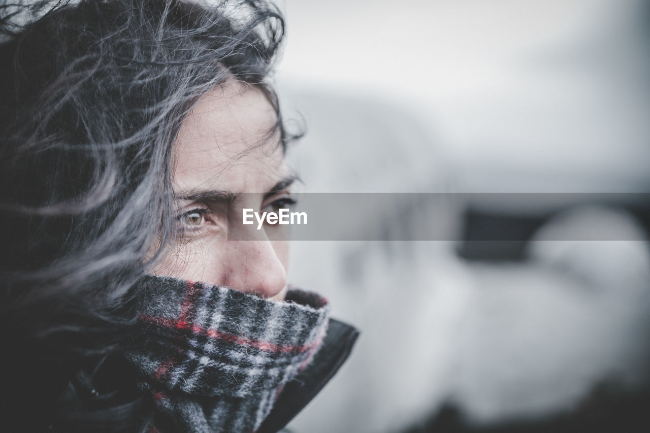 Portrait of woman in iceland