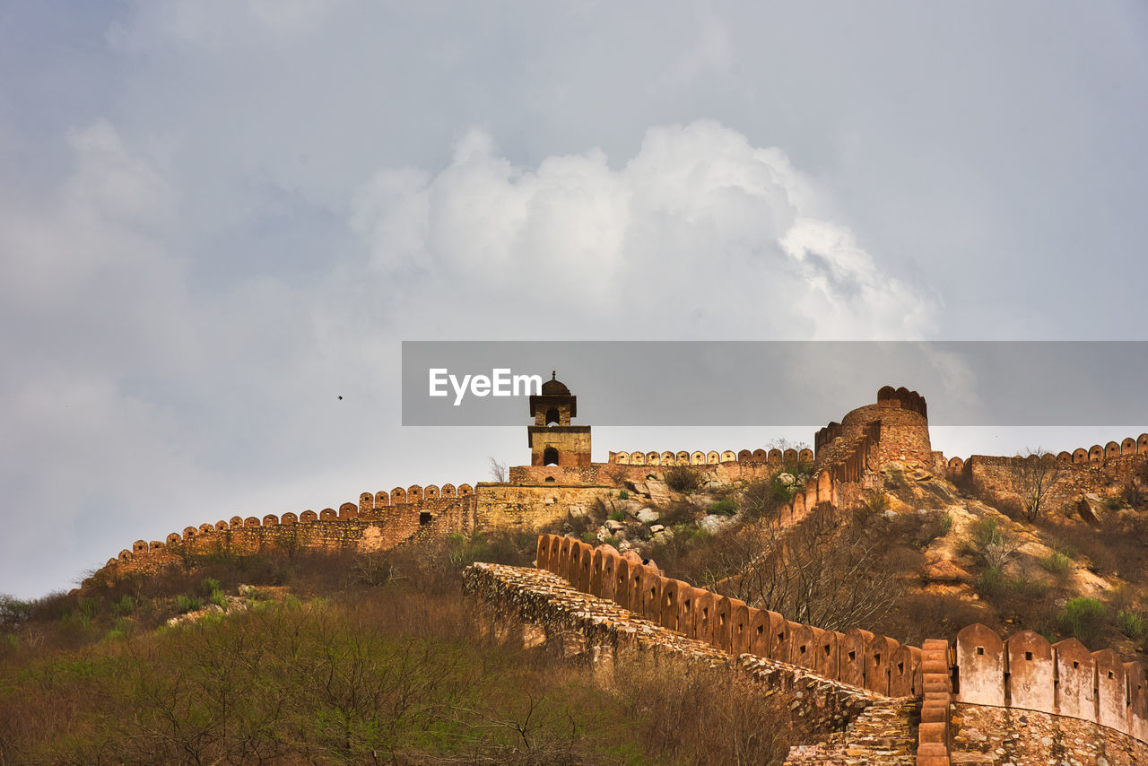 View of fort against cloudy sky