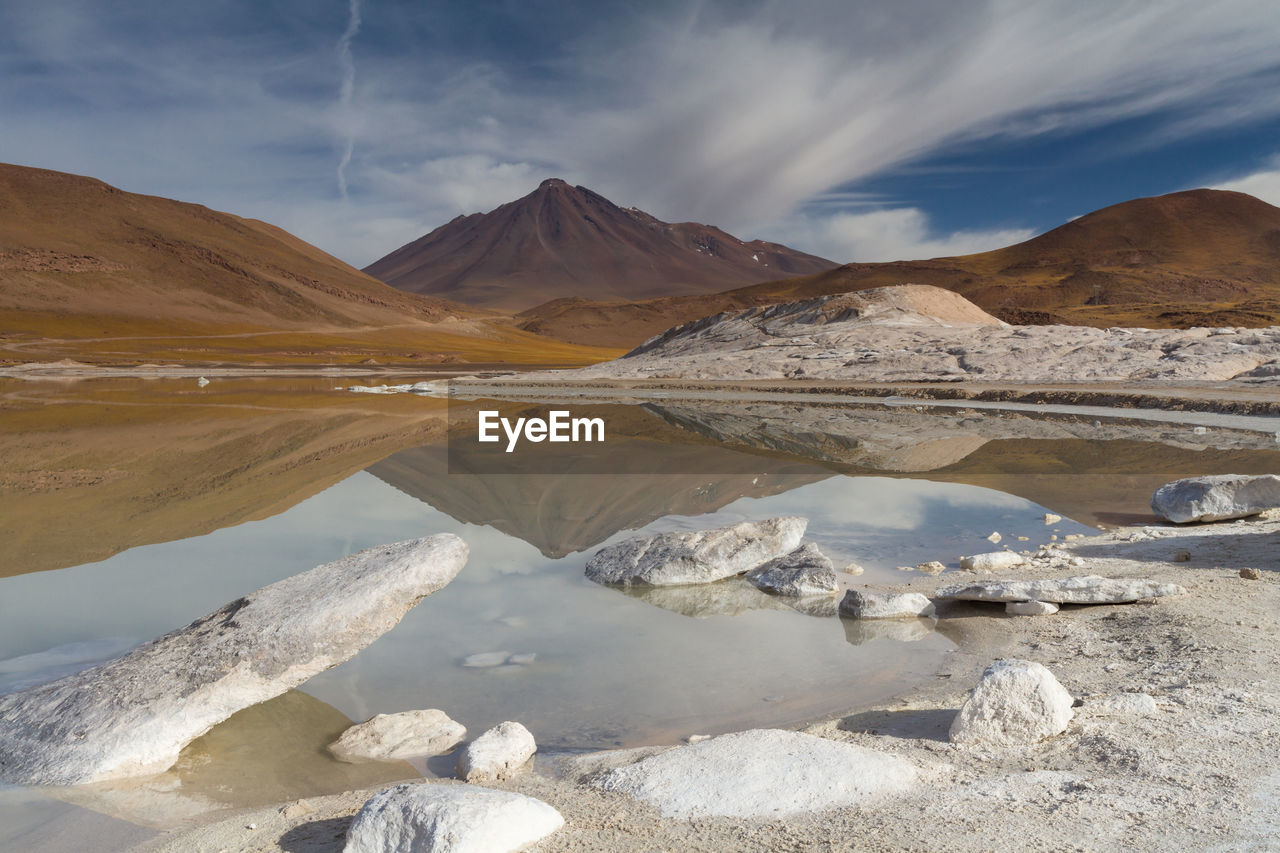 Scenic view of lake in chile