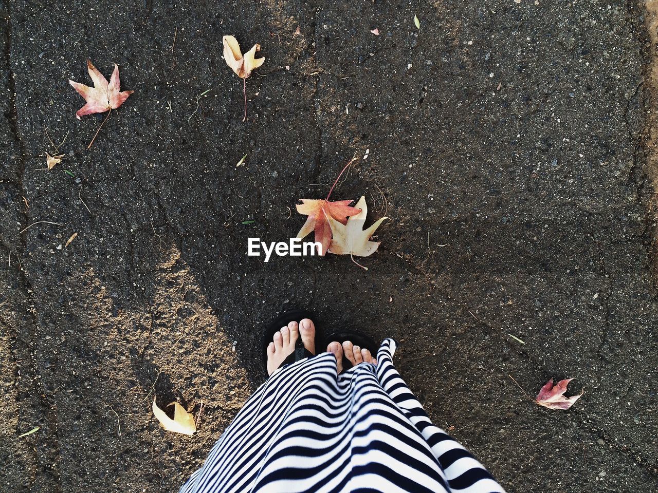 Woman's legs on ground