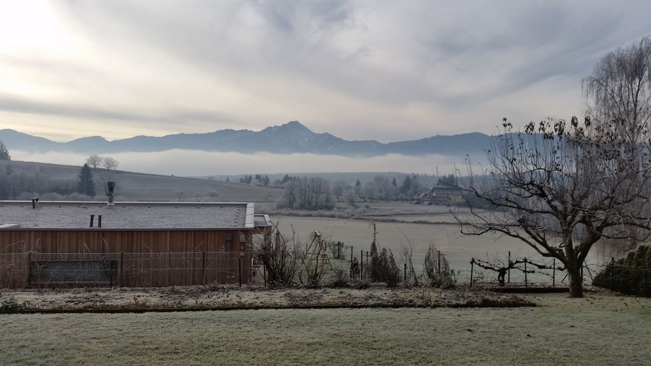 SCENIC VIEW OF LANDSCAPE BY MOUNTAINS AGAINST SKY