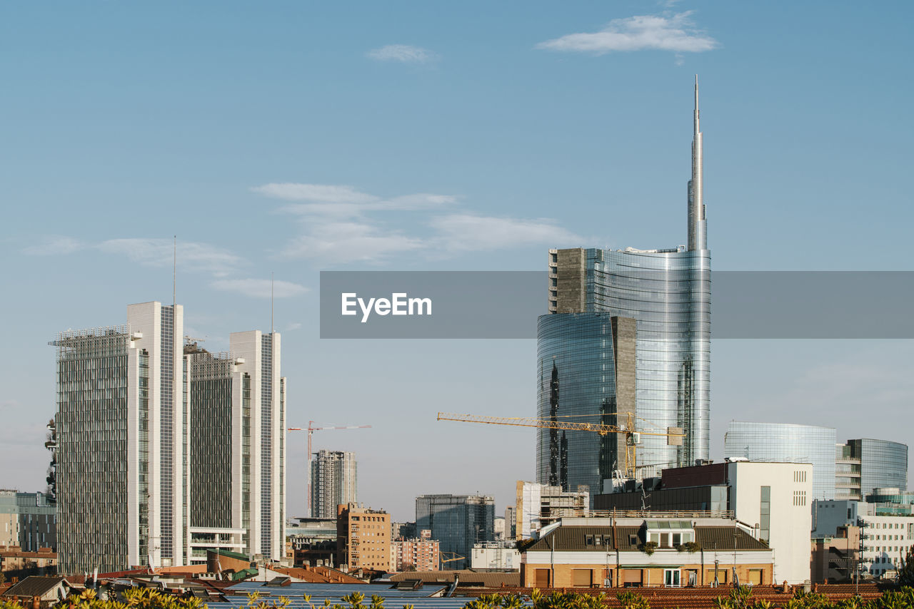 Porta garibaldi financial district business center with modern towers