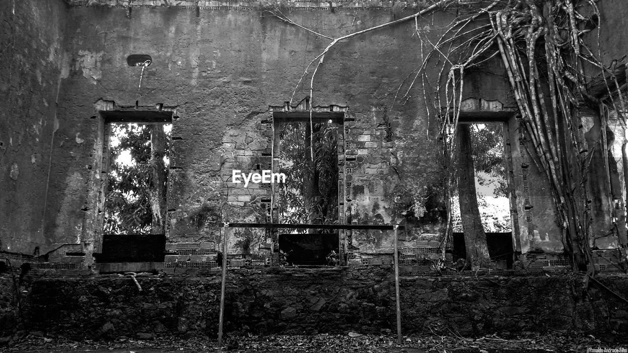 Interior of abandoned building