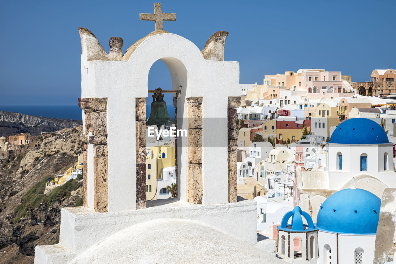 Bell tower in santorini