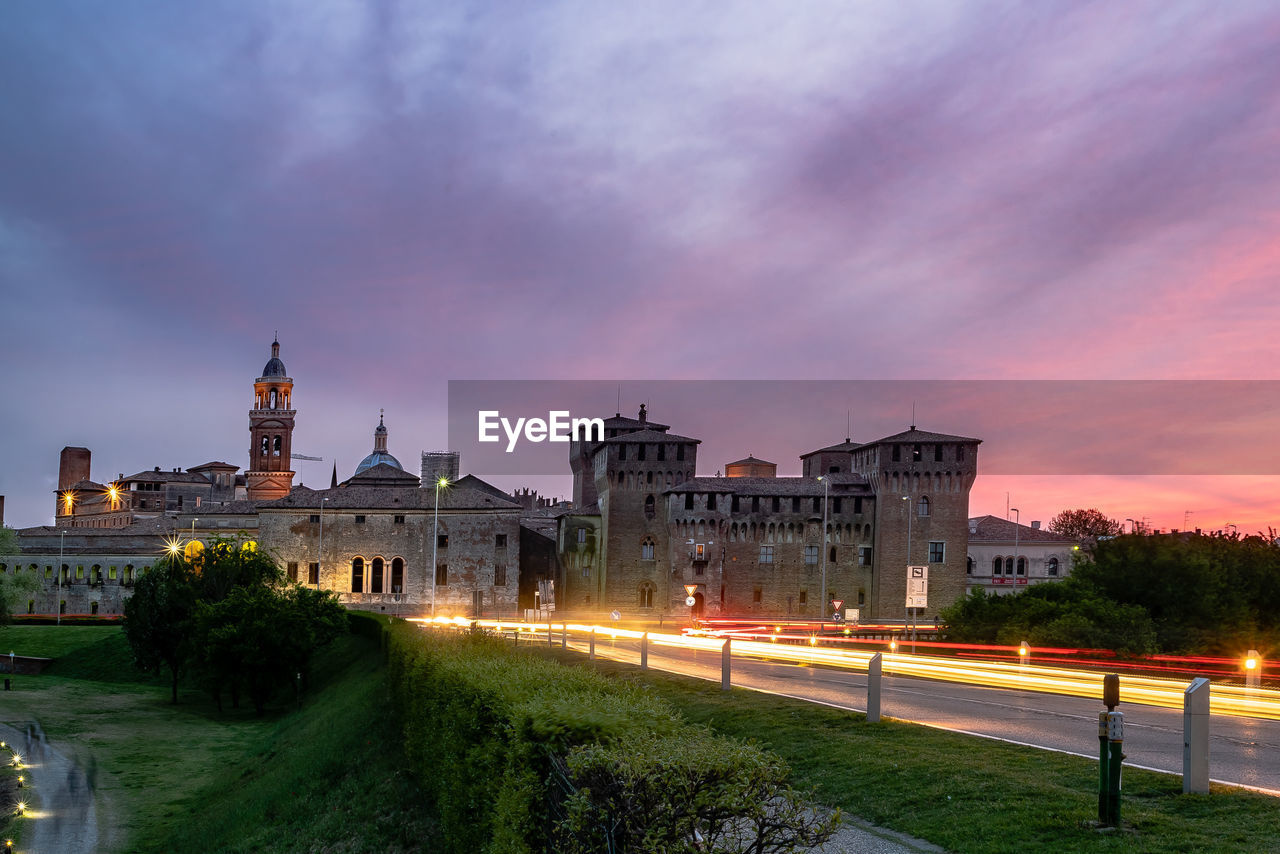 Sunset in mantova, italy