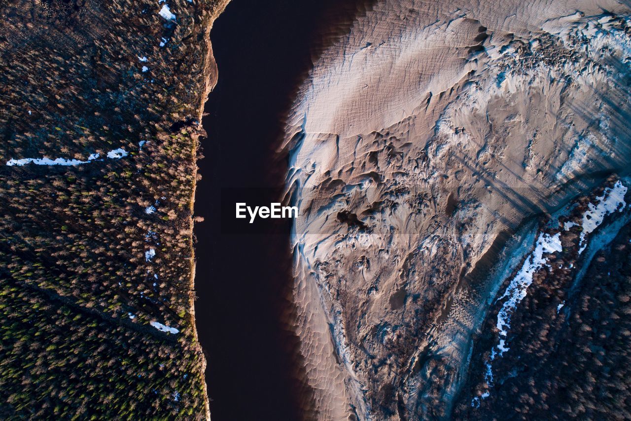 Aerial view of river and landscape