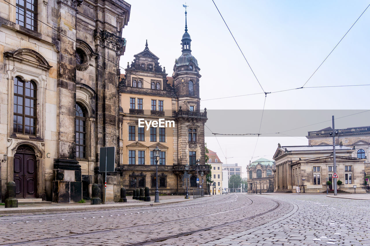 Low angle view of zwinger palace against sky