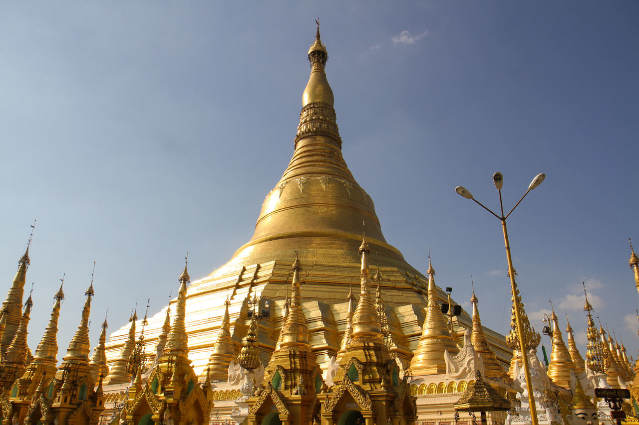 LOW ANGLE VIEW OF PAGODA AGAINST THE SKY