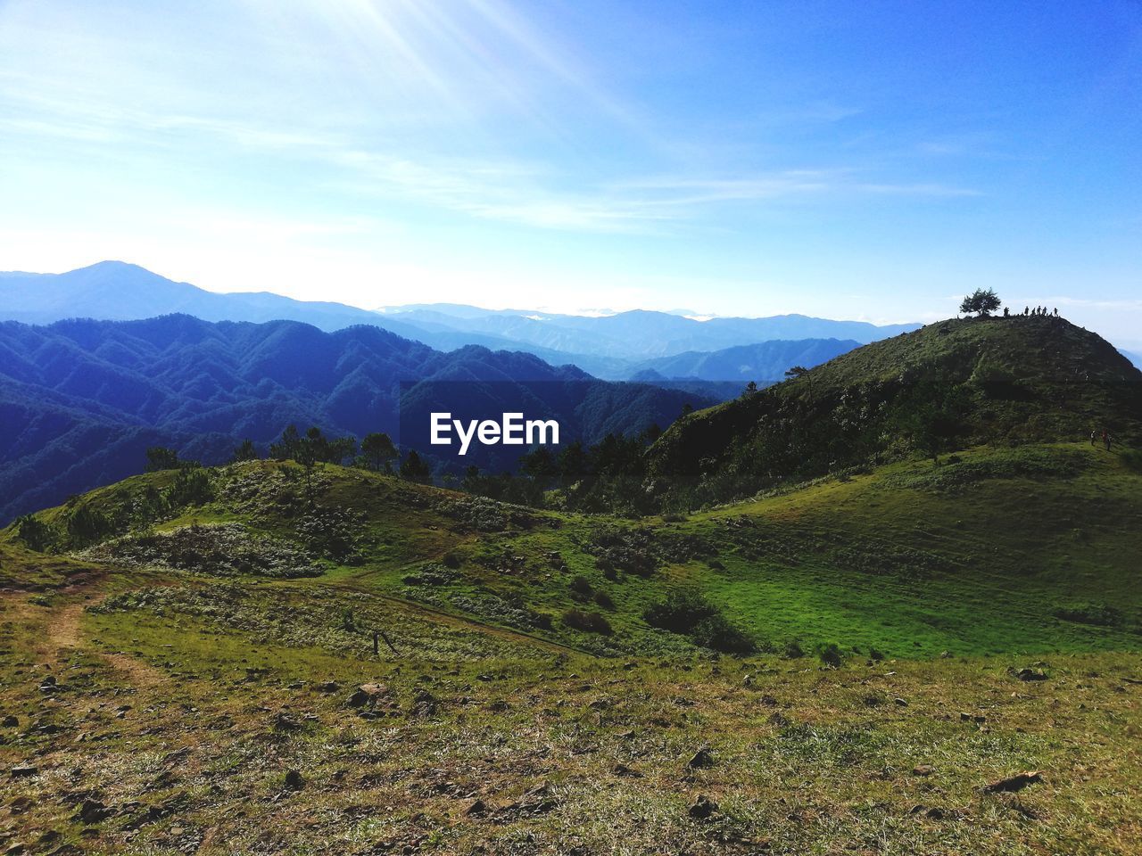 SCENIC VIEW OF LANDSCAPE AND MOUNTAINS AGAINST SKY