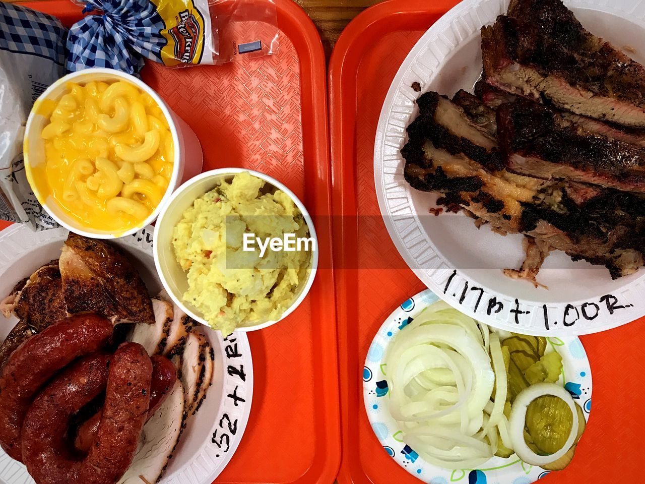 HIGH ANGLE VIEW OF BREAKFAST ON TABLE