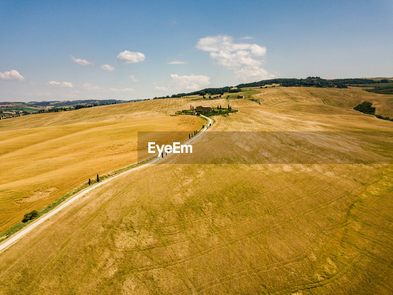 Scenic view of land against sky