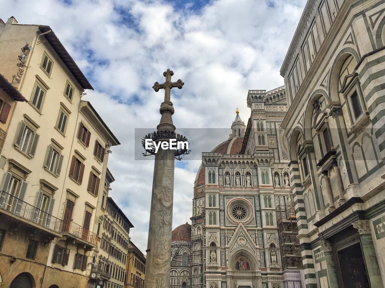 LOW ANGLE VIEW OF STATUE OF CHURCH