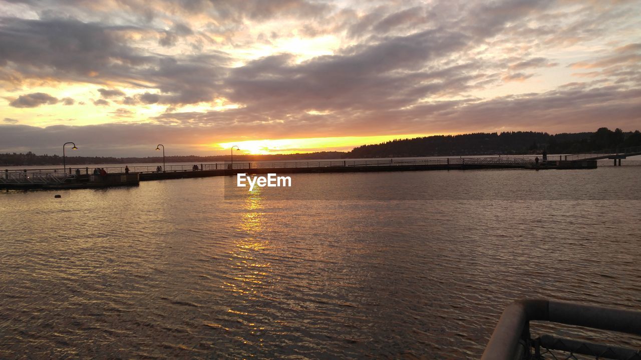 SCENIC VIEW OF SEA DURING SUNSET