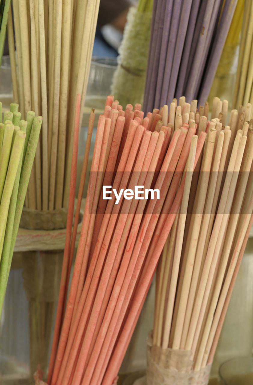 CLOSE-UP OF MULTI COLORED CANDIES IN KITCHEN