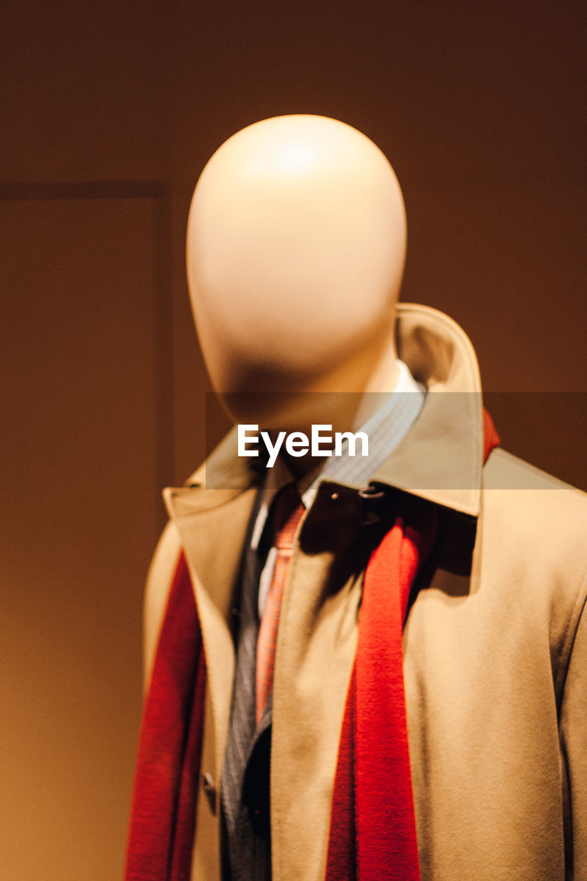Close-up of mannequin