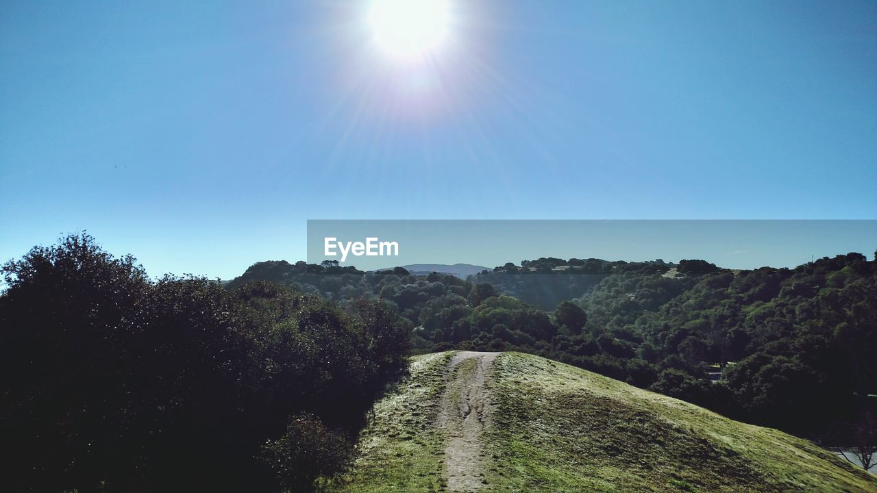 Scenic view of landscape against clear sky