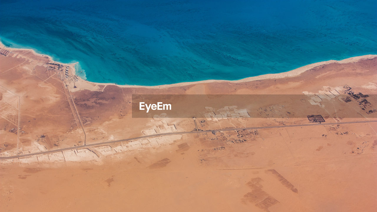 Sand dunes in desert