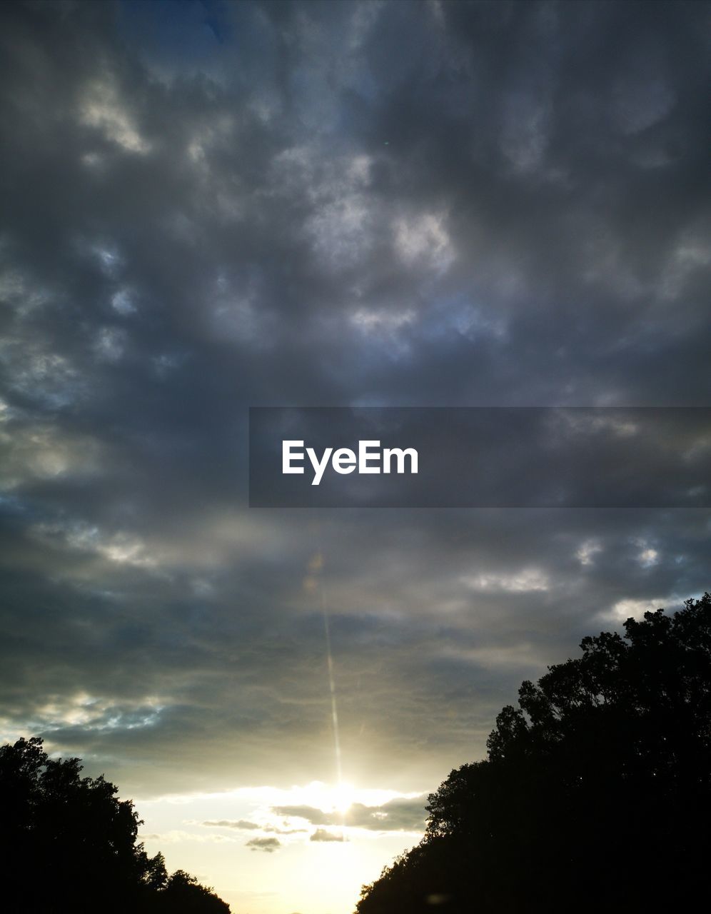 LOW ANGLE VIEW OF SILHOUETTE TREES AGAINST CLOUDY SKY