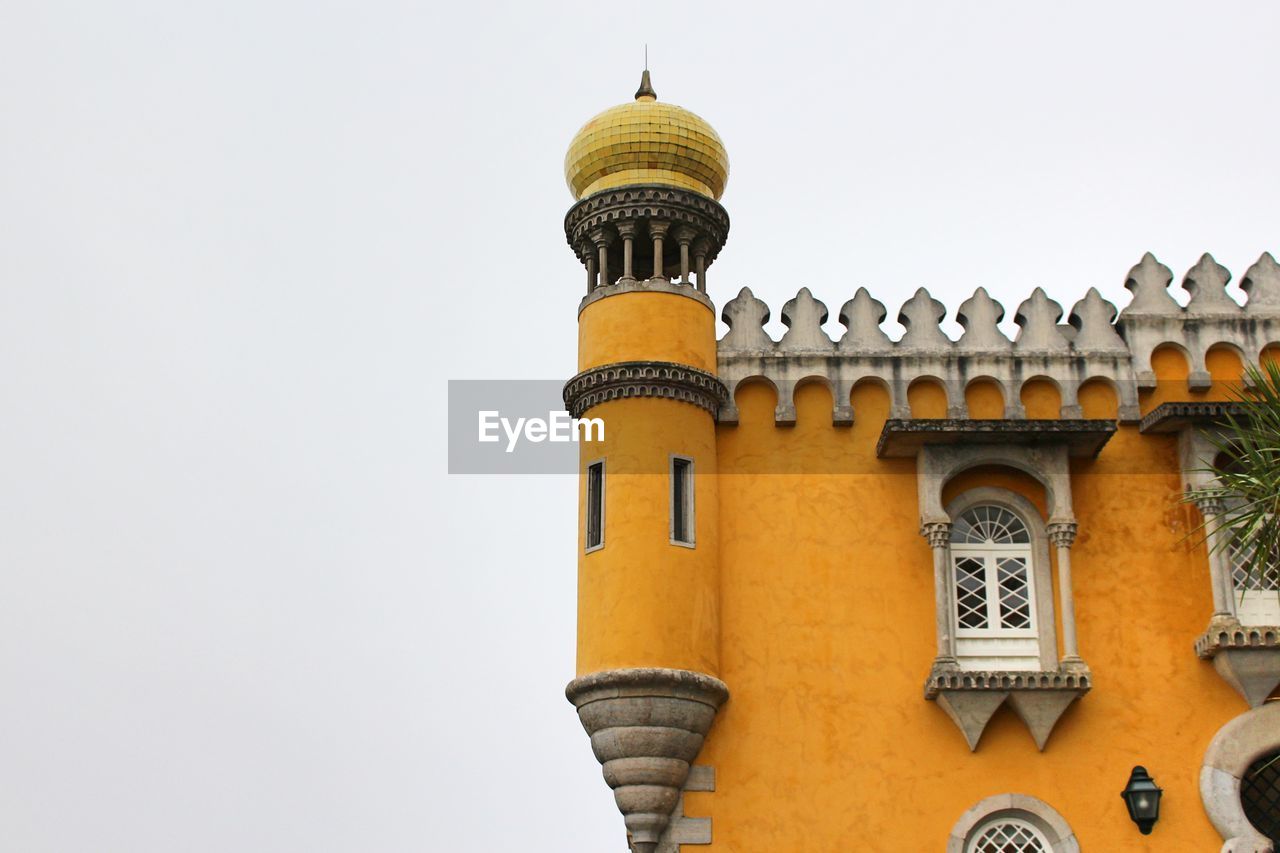 Low angle view of building against clear sky