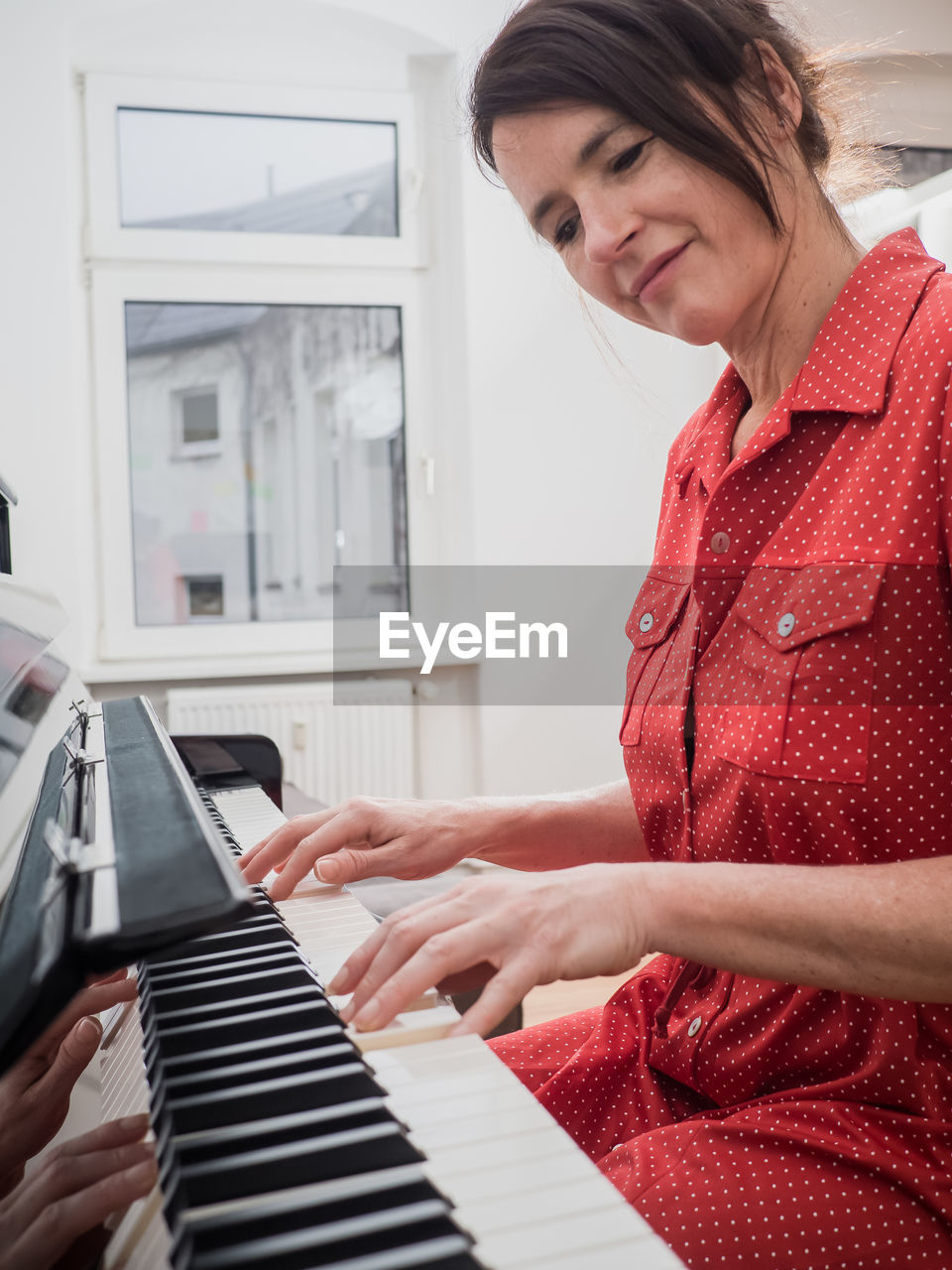 Woman playing the piano