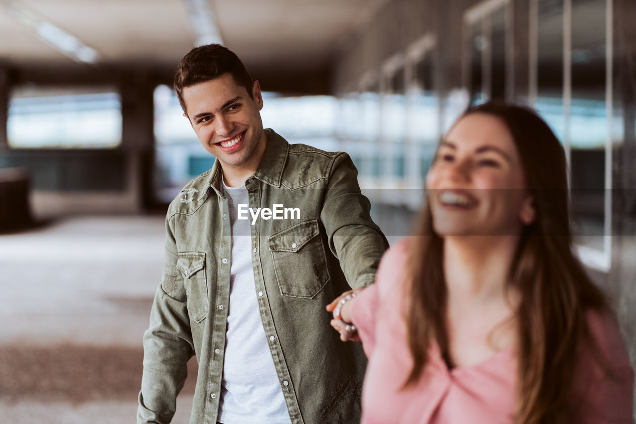 Portrait of a smiling young couple