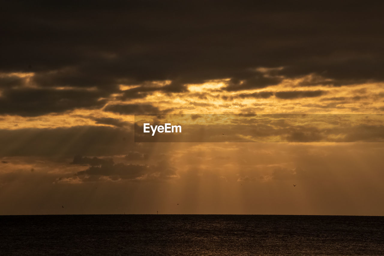 SCENIC VIEW OF SEA DURING SUNSET