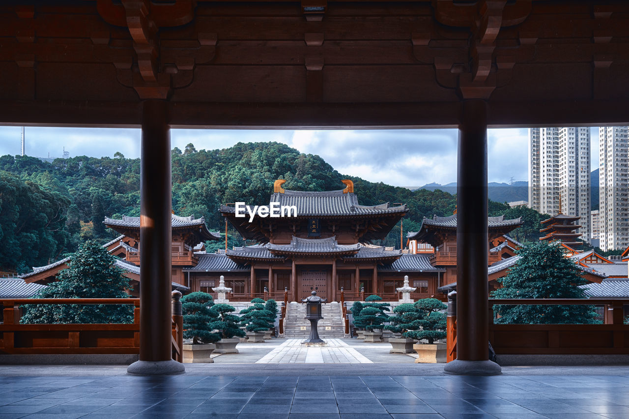 Temples seen from old house