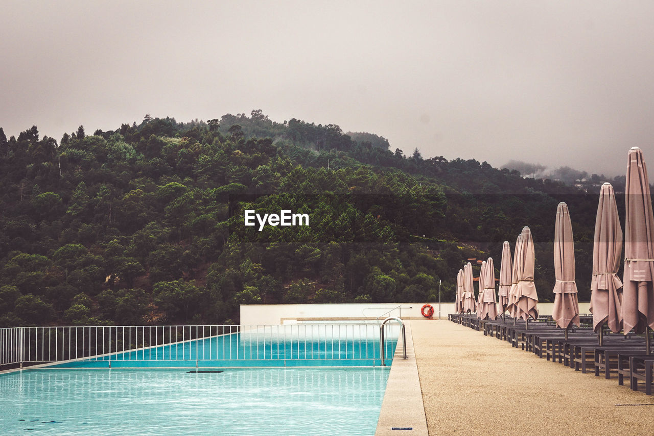 View of swimming pool against the sky