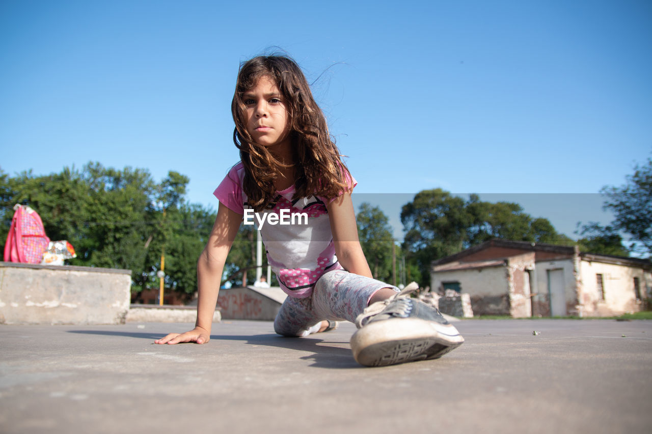 Girl dancing in the street