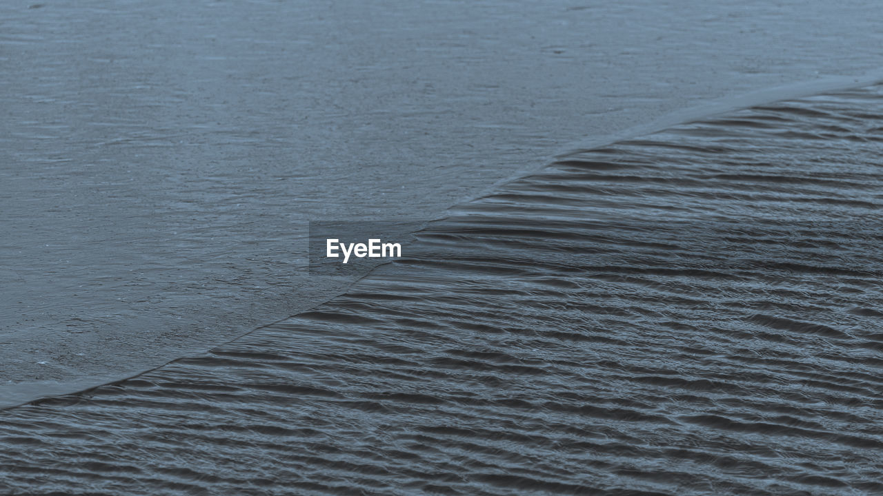 CLOSE-UP OF RIPPLED WATER IN SEA