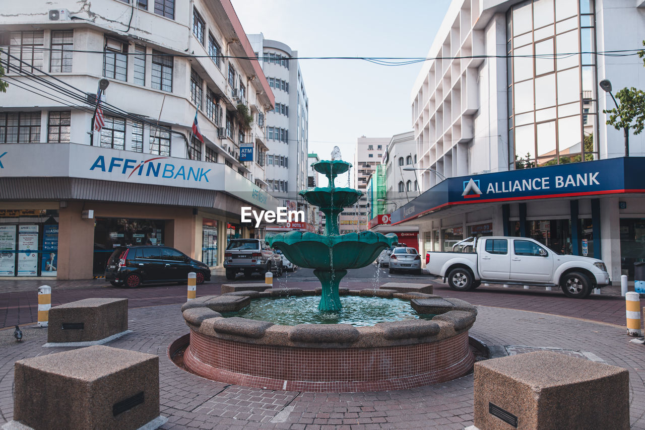 STREET AMIDST BUILDINGS IN CITY