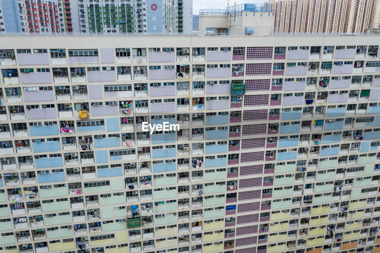 High angle view of residential building