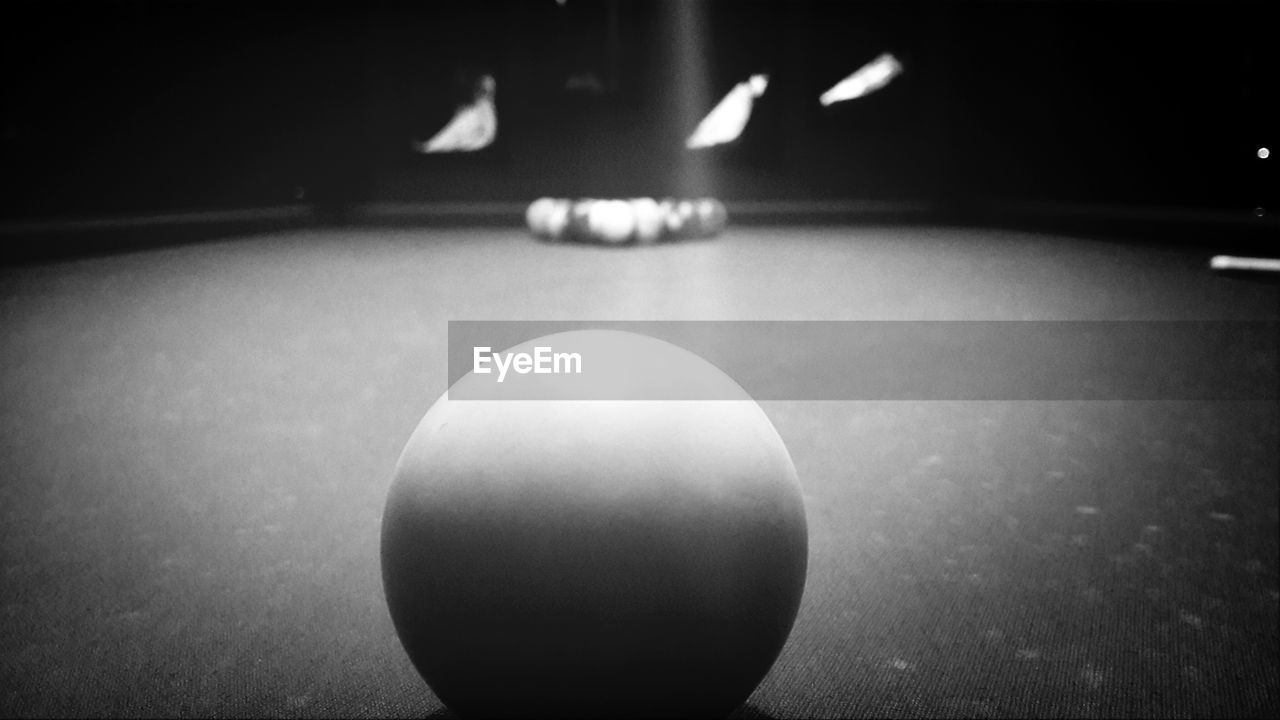 Close-up of snooker ball