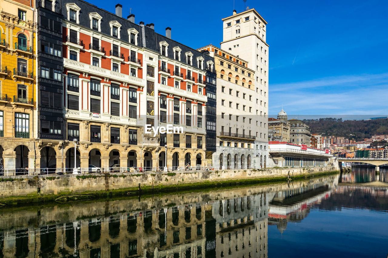 View of bilbao in beautiful sunny day, basque country, spain