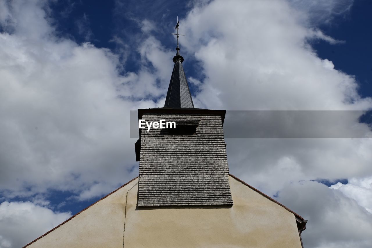 architecture, cloud, sky, blue, steeple, built structure, tower, building exterior, building, spire, nature, landmark, religion, low angle view, no people, place of worship, history, the past, belief, travel destinations, day, outdoors, spirituality, monument, travel, bell tower