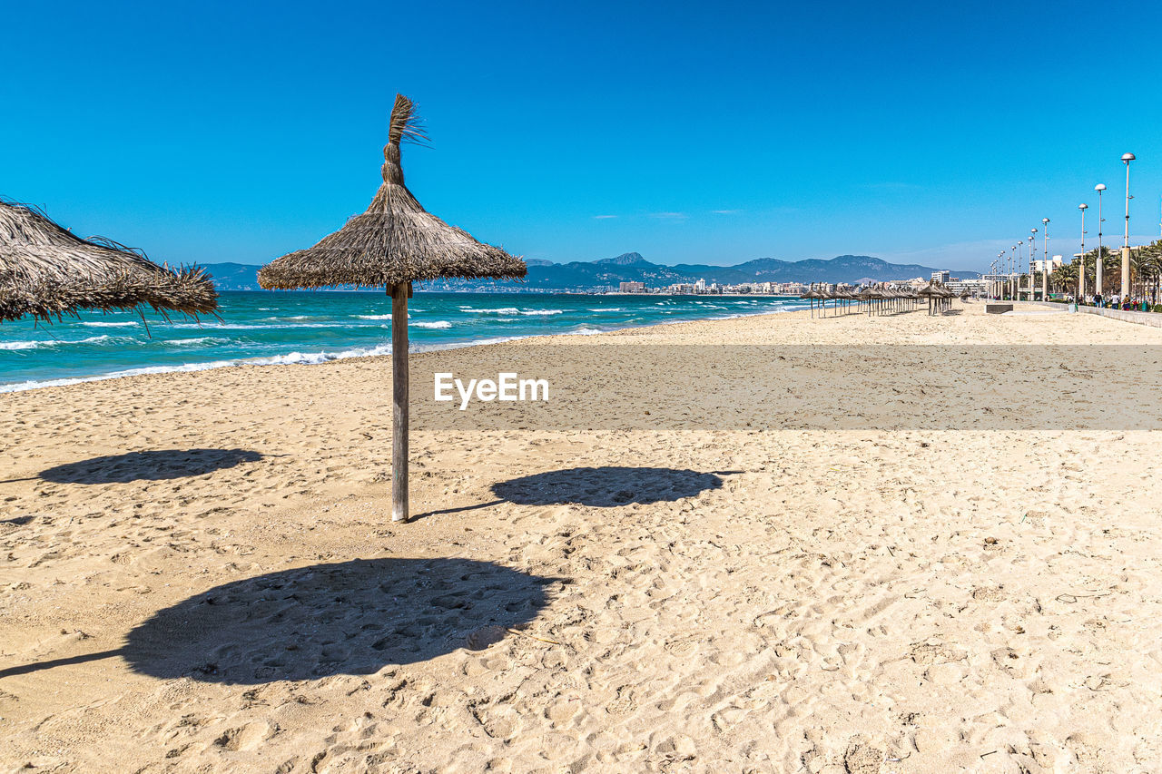 SCENIC VIEW OF BEACH AGAINST CLEAR SKY