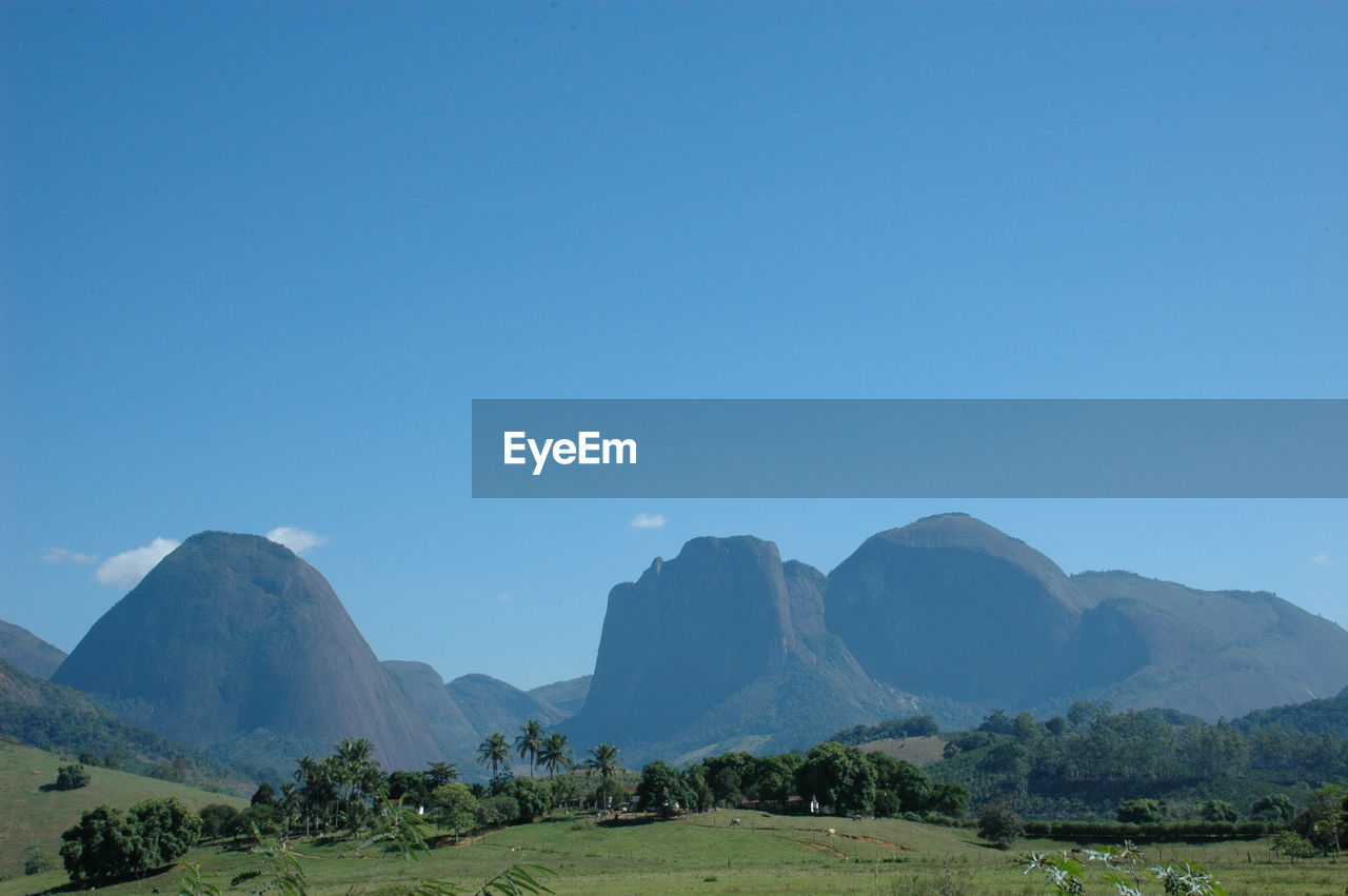 SCENIC VIEW OF MOUNTAINS AGAINST CLEAR SKY