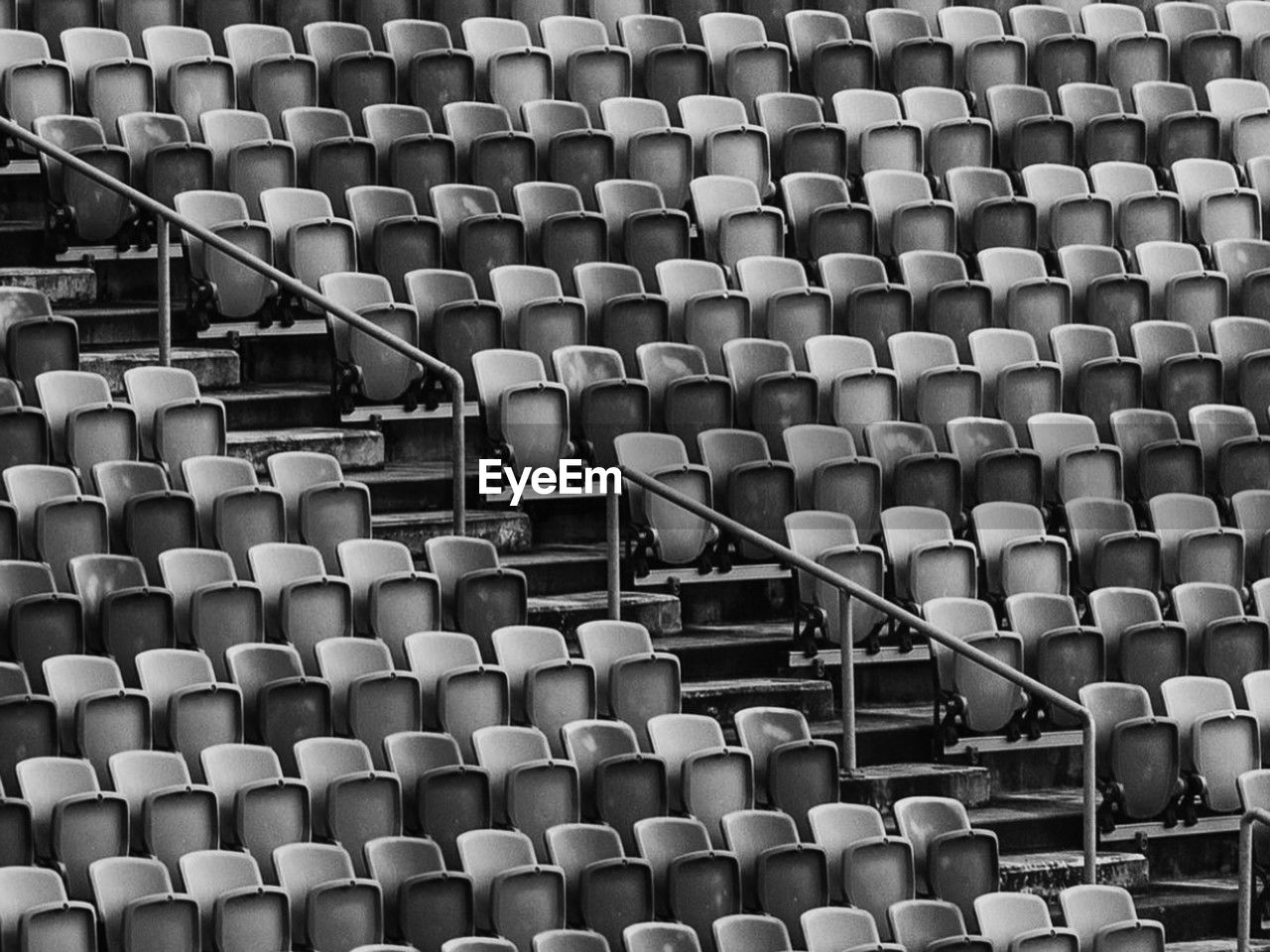 full frame shot of empty seats at stadium