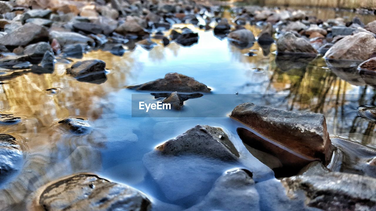 Rock surface of riverbank