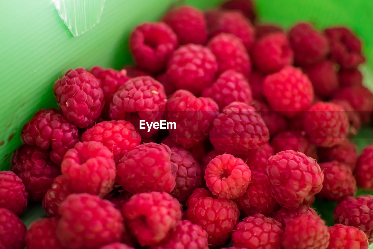 Close-up of raspberries