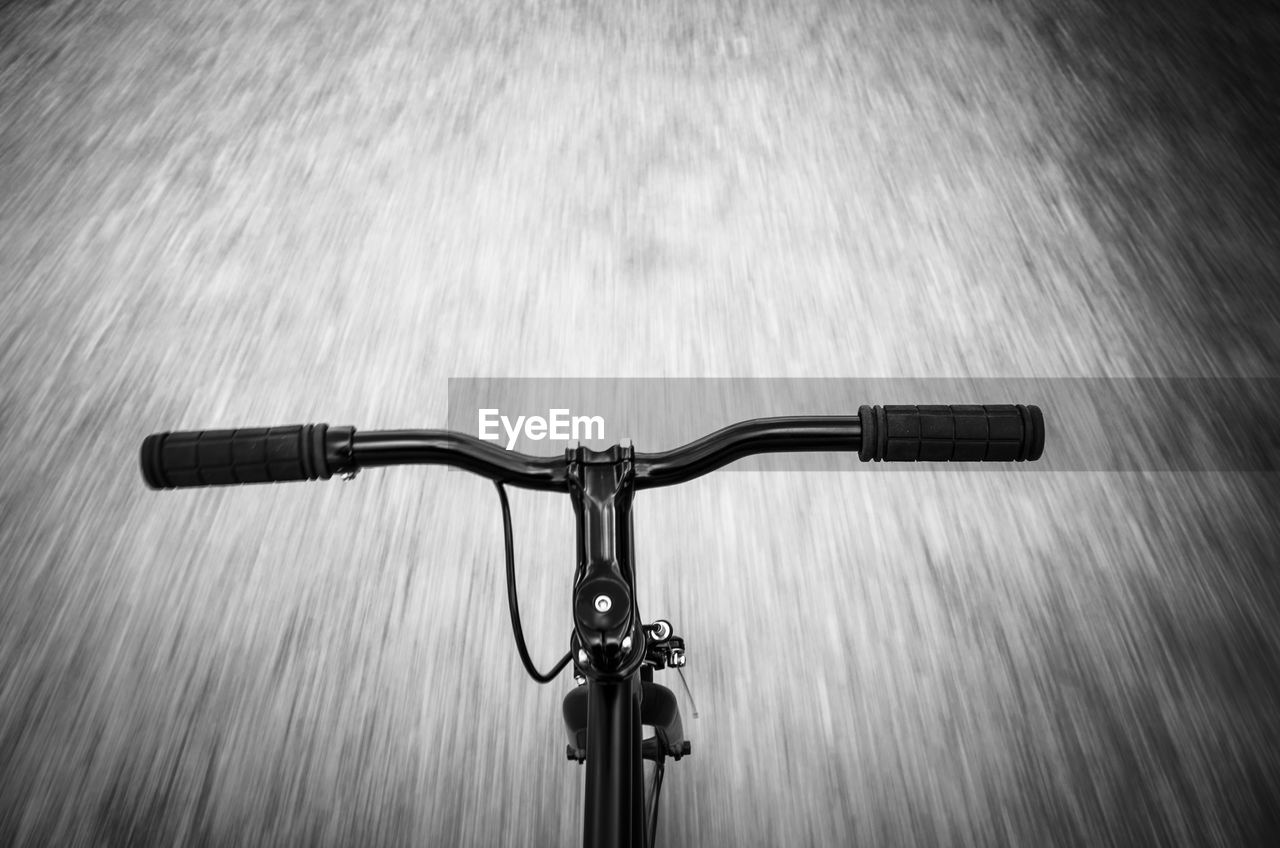 Bicycle parked on street