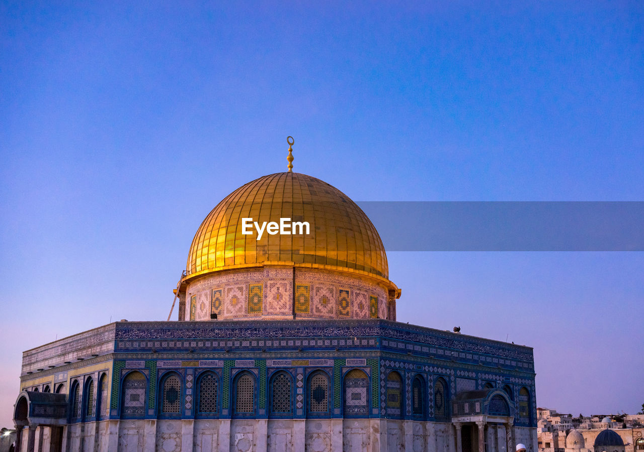 View of masjidil aqsa mosque against clear sky in palestine 