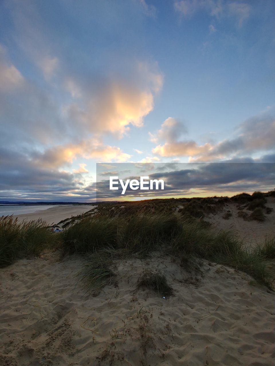 SCENIC VIEW OF BEACH DURING SUNSET