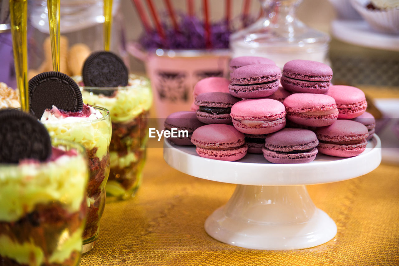 CLOSE-UP OF CAKE WITH MULTI COLORED CANDIES