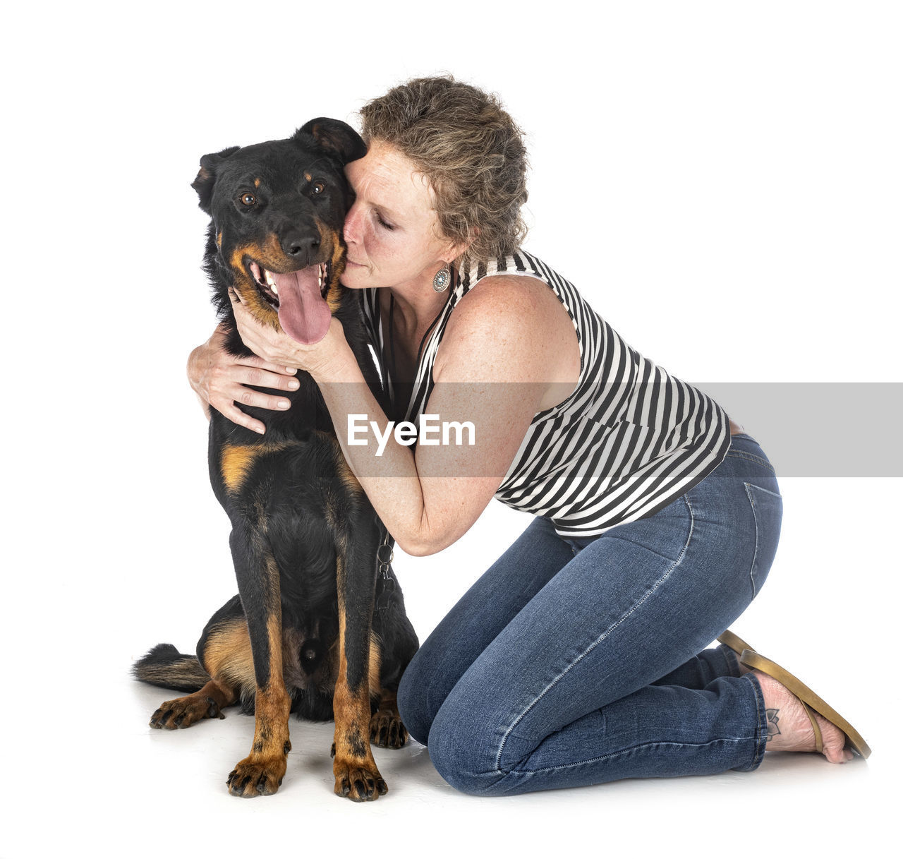 WOMAN WITH DOG