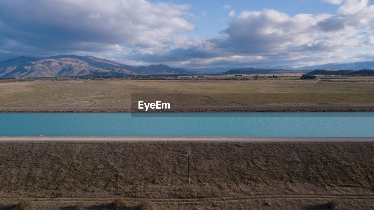 Pukaki canal in south island new zealand. 