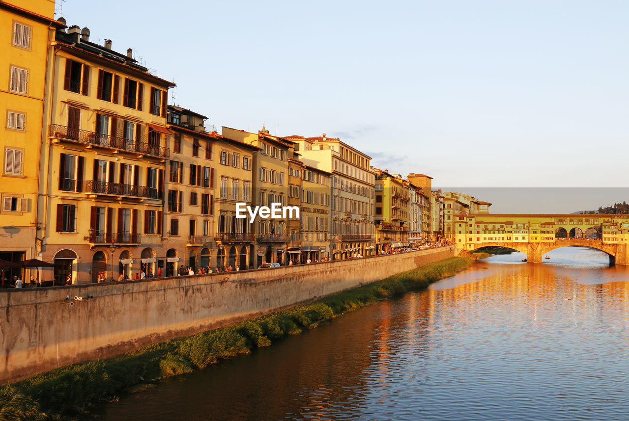 View of ponte vecchio over arno river