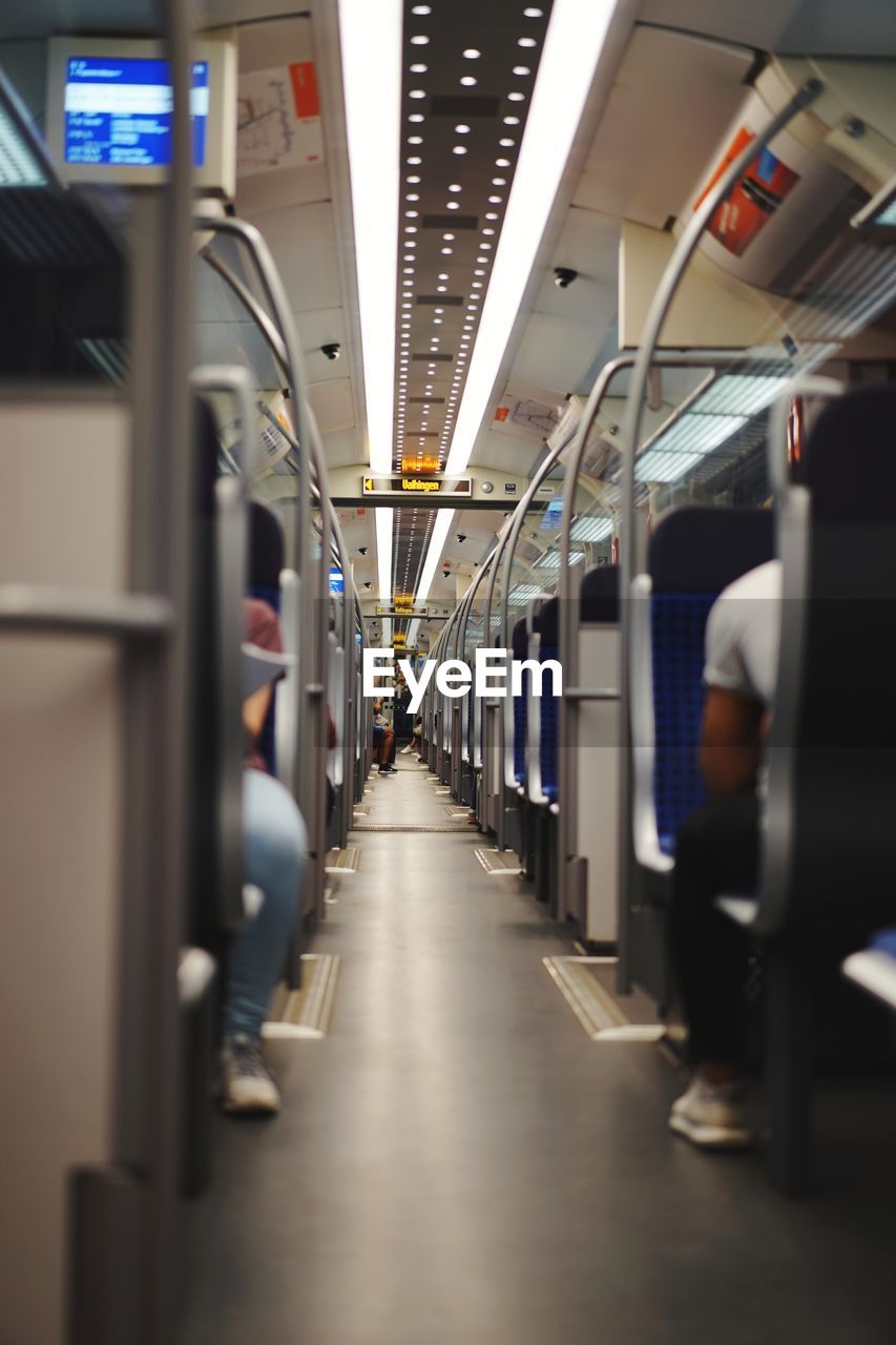 View of train at subway station