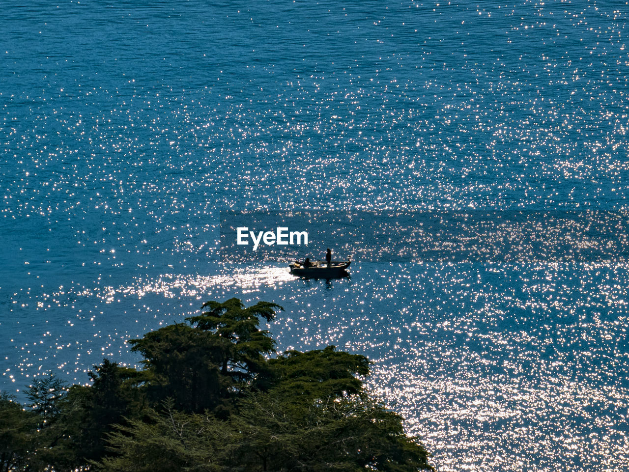 water, sea, ocean, horizon, nature, high angle view, coast, beauty in nature, wave, motion, nautical vessel, shore, day, scenics - nature, transportation, tree, blue, outdoors, plant, mode of transportation, no people, tranquility, ship, sunlight, beach, tranquil scene