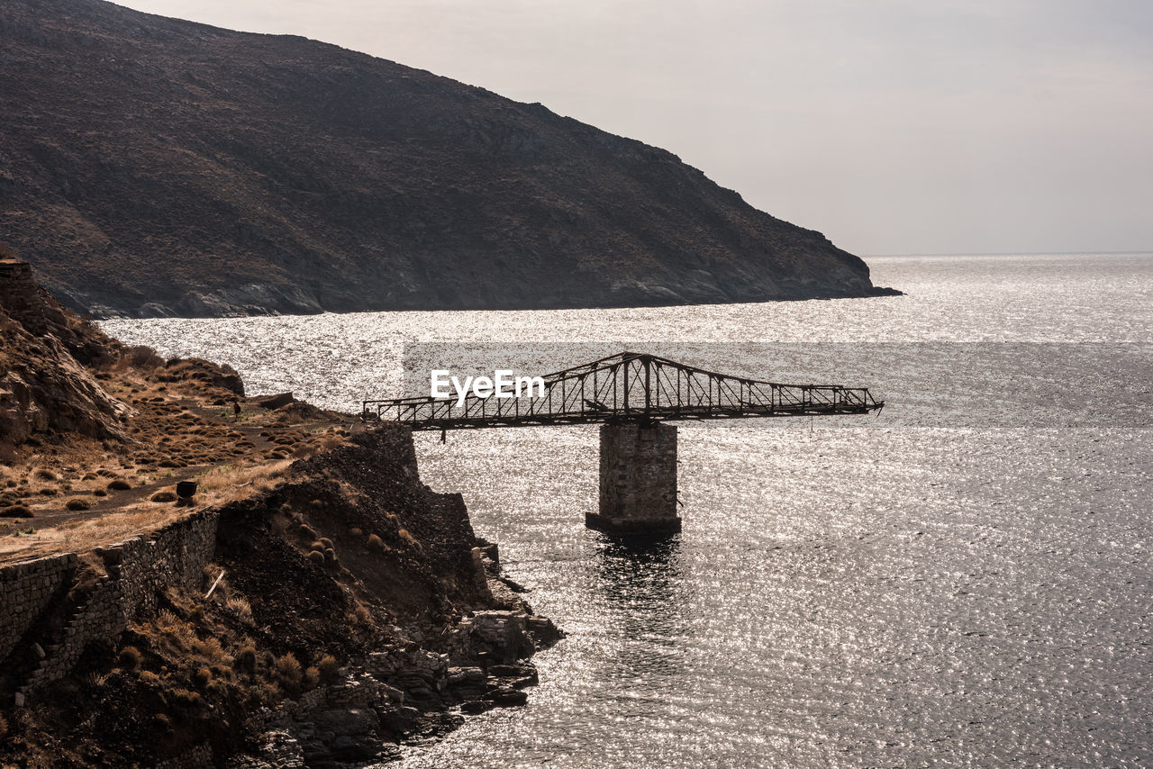 Scenic view of bay against sky